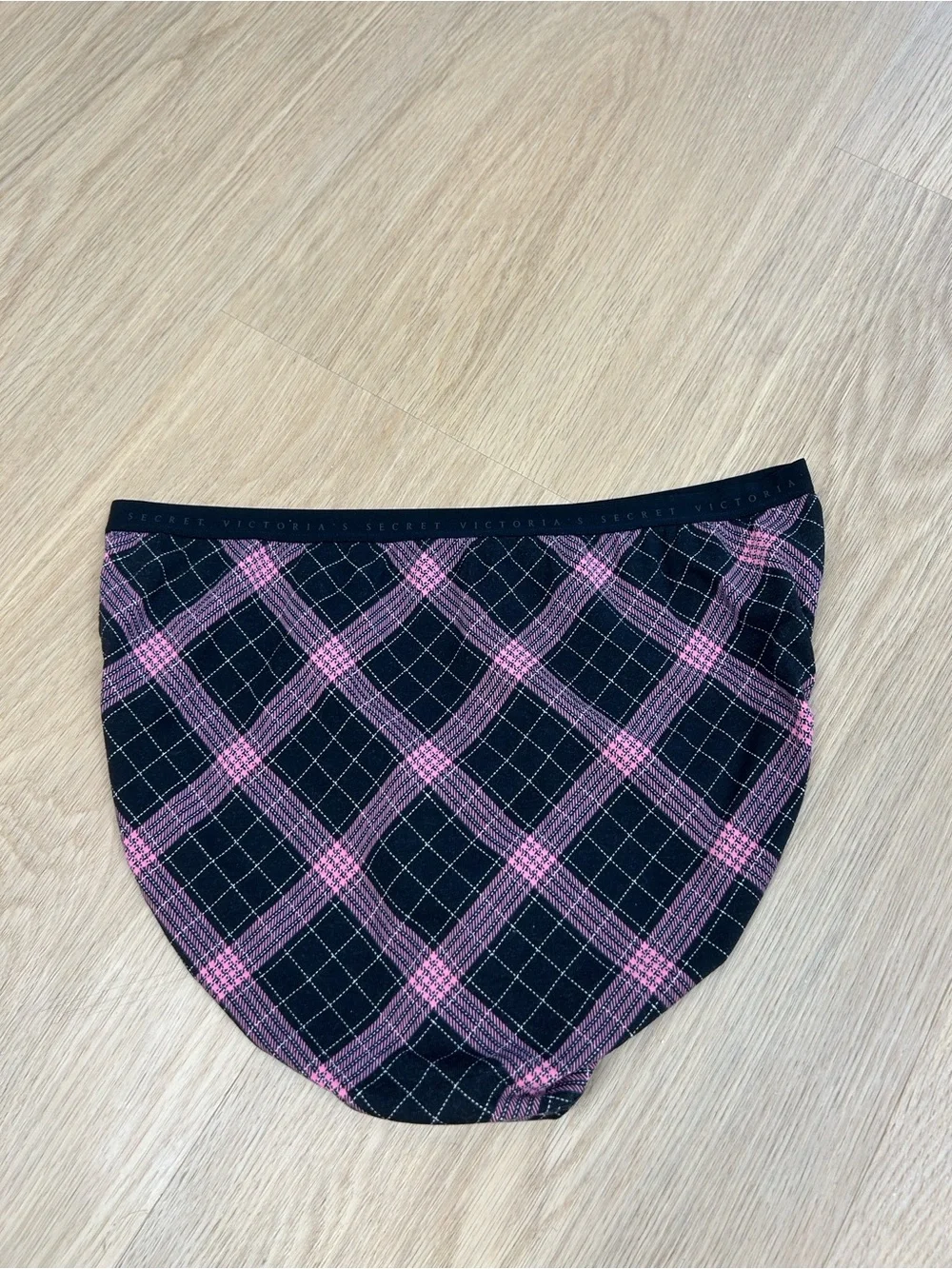 Victoria's Secret High Leg Brief Plaid Panty XL